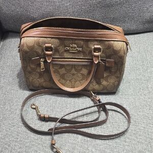 Coach Tan and Brown Satchel